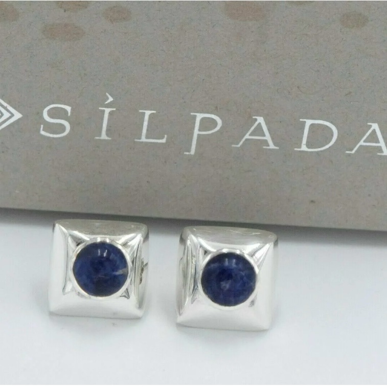 Silpada Rare Htf Vintage Sterling Sodalite Post Earrings 50$